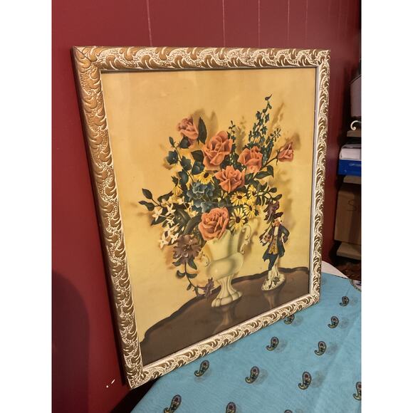 Vintage Print Averill Gold Framed Still Life 11” x 13”